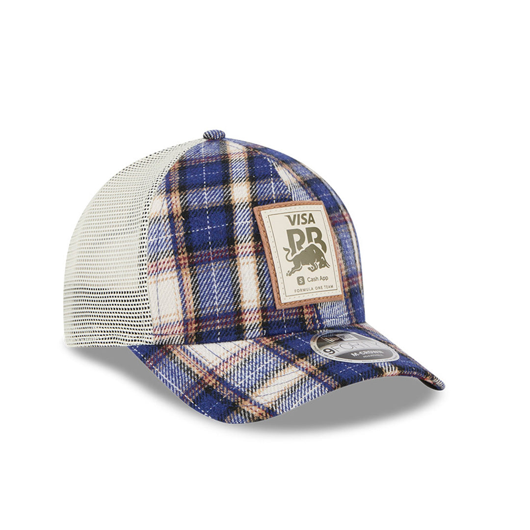 VISA CASH APP RACING BULLS AUSTIN TEAM PLAID FLANNEL DARK BLUE 9FORTY MC CAP