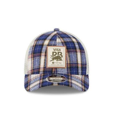 VISA CASH APP RACING BULLS AUSTIN TEAM PLAID FLANNEL DARK BLUE 9FORTY MC CAP