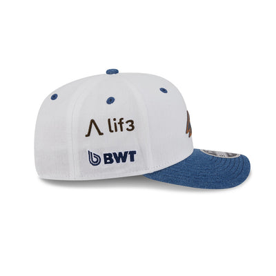 BWT ALPINE F1 TEAM AUSTIN RACE SPECIAL 10 2-TONE DENIM VISOR BEIGE 9SEVENTY STRETCH SNAP CAP