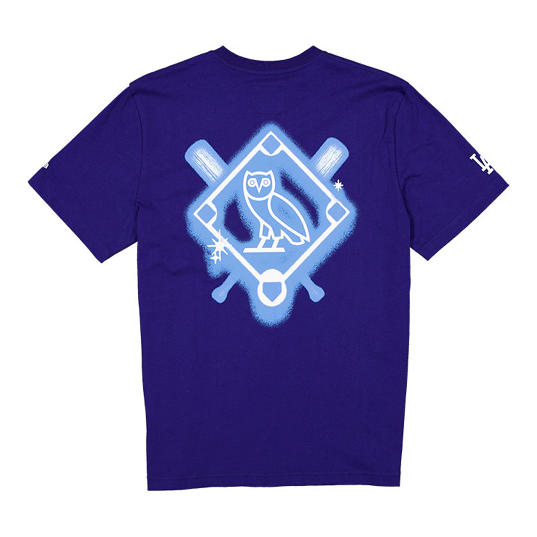 OVO® X MLB LOS ANGELES DODGERS DARK ROYAL SHORT SLEEVE T-SHIRT