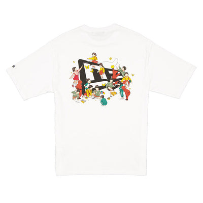 NEW ERA X NETFLIX SQUID GAME GRAPHIC WHITE OVERSIZED SHORT SLEEVE T-SHIRT