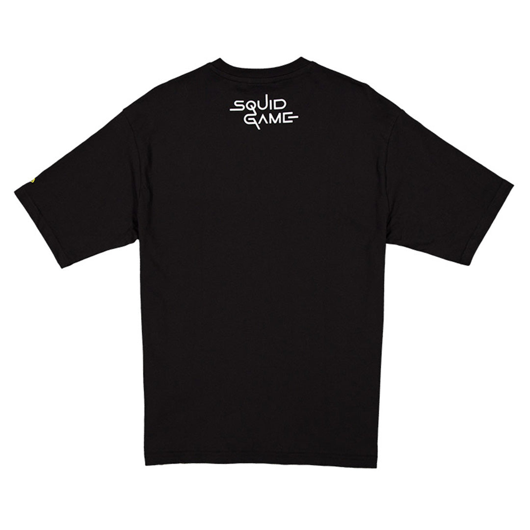 NEW ERA X NETFLIX SQUID GAME GRAPHIC BLACK OVERSIZED SHORT SLEEVE T-SHIRT