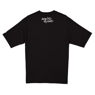 NEW ERA X NETFLIX SQUID GAME GRAPHIC BLACK OVERSIZED SHORT SLEEVE T-SHIRT