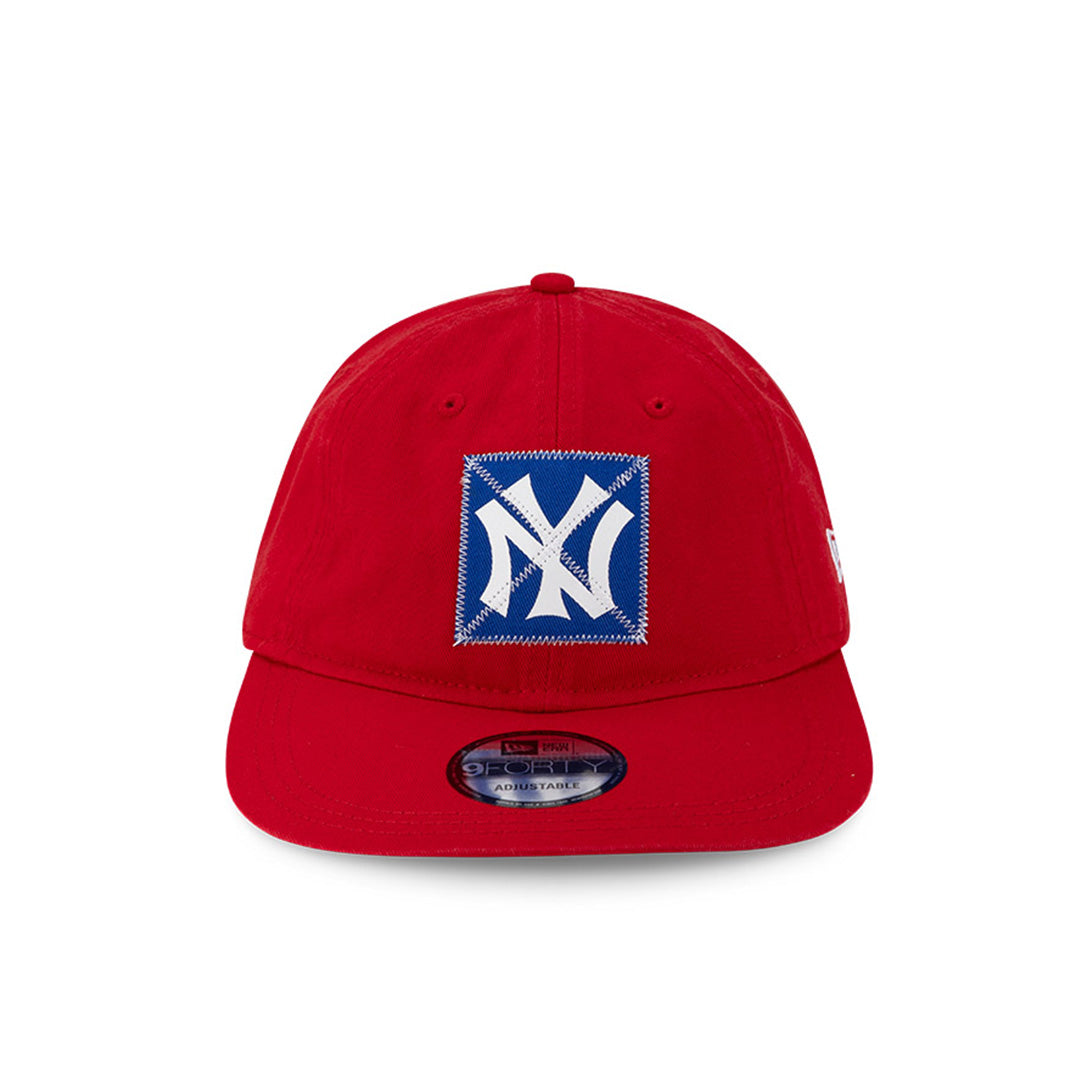 NEW ERA X RALPH LAUREN NEW YORK YANKEES RED 9FORTY LONG FLAT VISOR CAP