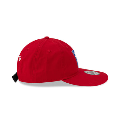 NEW ERA X RALPH LAUREN NEW YORK YANKEES RED 9FORTY LONG FLAT VISOR CAP