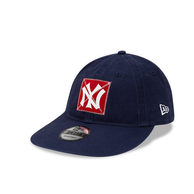 NEW ERA X RALPH LAUREN NEW YORK YANKEES NAVY 9FORTY LONG FLAT VISOR CAP