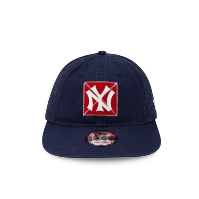 NEW ERA X RALPH LAUREN NEW YORK YANKEES NAVY 9FORTY LONG FLAT VISOR CAP