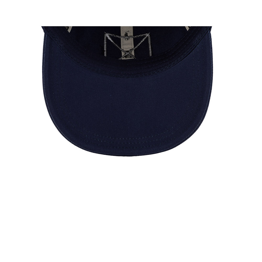 NEW ERA X RALPH LAUREN NEW YORK YANKEES NAVY 9FORTY LONG FLAT VISOR CAP