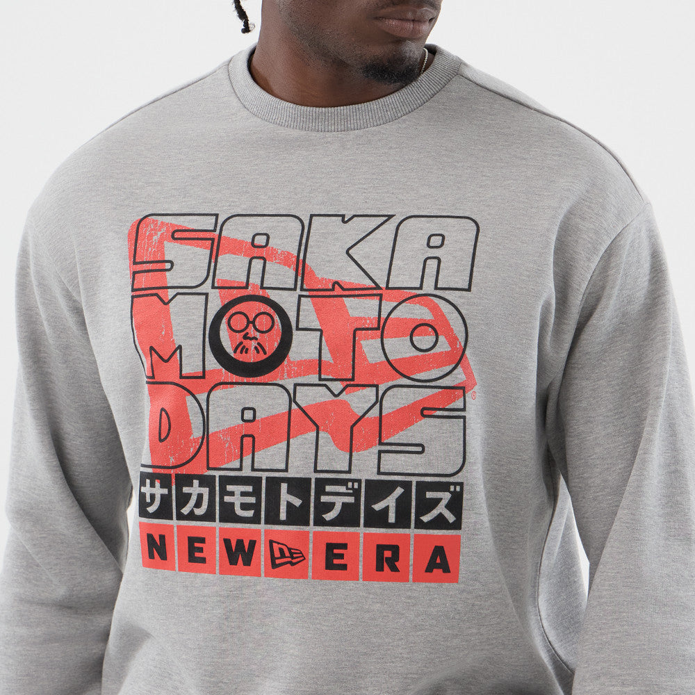 NEW ERA X NETFLIX SAKAMOTO DAYS WORDMARK GRAY SWEATSHIRT