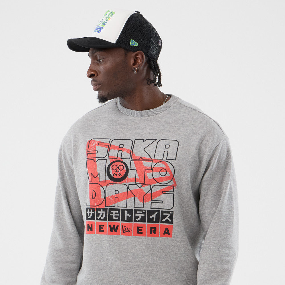 NEW ERA X NETFLIX SAKAMOTO DAYS WORDMARK GRAY SWEATSHIRT