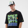 NEW ERA X NETFLIX SAKAMOTO DAYS WORDMARK BLACK OVERSIZED SHORT SLEEVE T-SHIRT