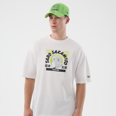 NEW ERA X NETFLIX SAKAMOTO DAYS CHARACTERS WHITE OVERSIZED SHORT SLEEVE T-SHIRT