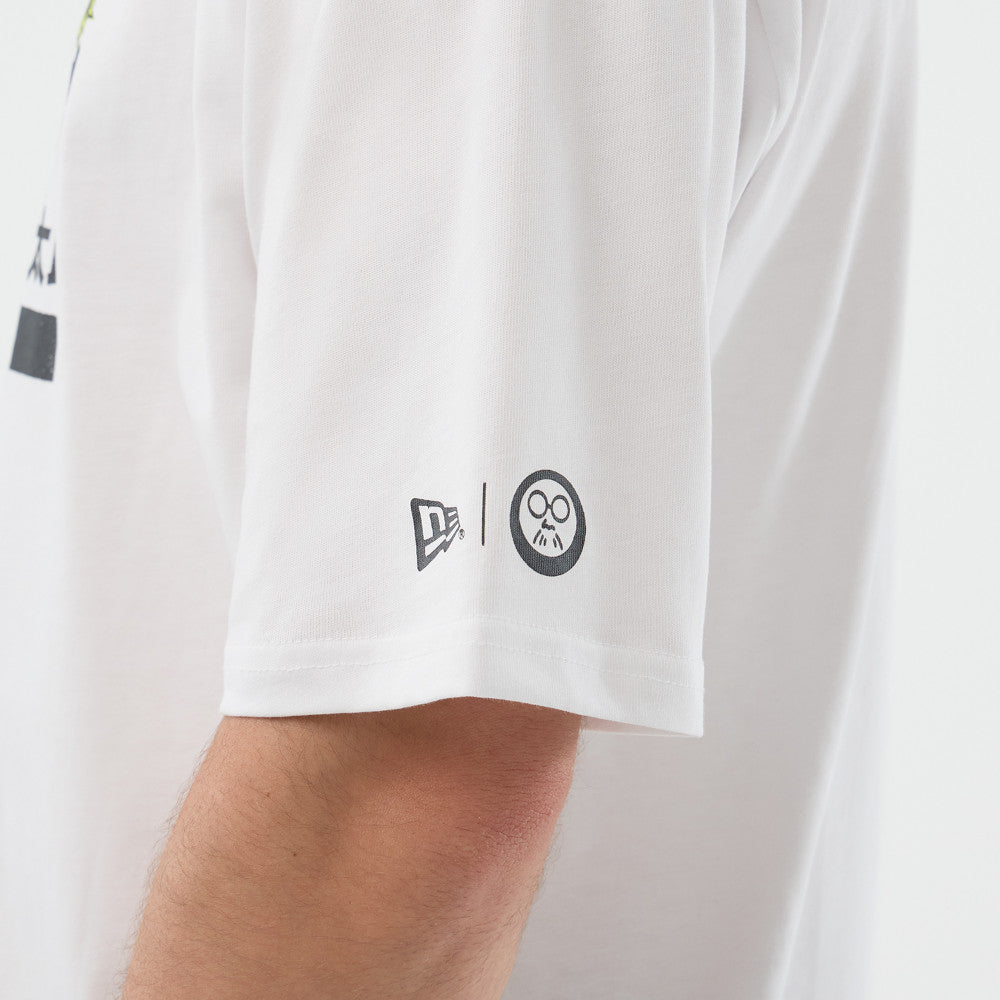 NEW ERA X NETFLIX SAKAMOTO DAYS CHARACTERS WHITE OVERSIZED SHORT SLEEVE T-SHIRT