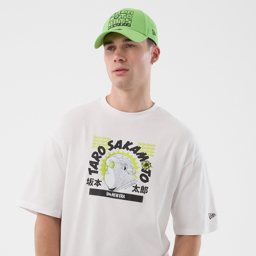 NEW ERA X NETFLIX SAKAMOTO DAYS CHARACTERS WHITE OVERSIZED SHORT SLEEVE T-SHIRT