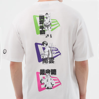 NEW ERA X NETFLIX SAKAMOTO DAYS CHARACTERS WHITE OVERSIZED SHORT SLEEVE T-SHIRT