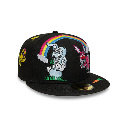 NEW ERA X KENZO HONG KONG EXCLUSIVE LUKE and K@LI EMBROIDERIES BLACK 59FIFTY CAP