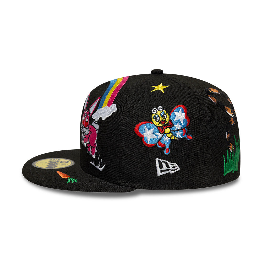 NEW ERA X KENZO HONG KONG EXCLUSIVE LUKE and K@LI EMBROIDERIES BLACK 59FIFTY CAP