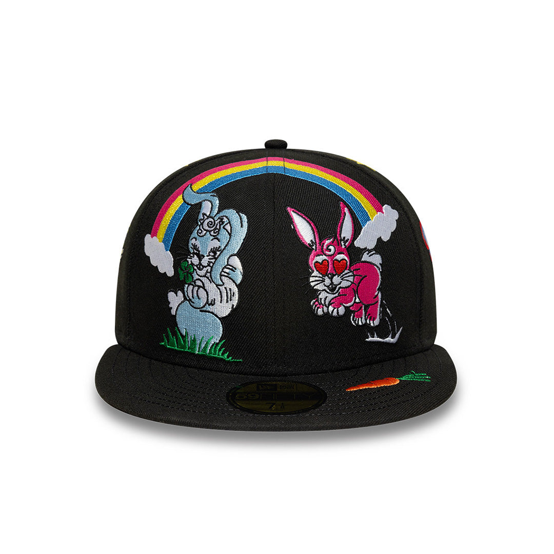 NEW ERA X KENZO HONG KONG EXCLUSIVE LUKE and K@LI EMBROIDERIES BLACK 59FIFTY CAP