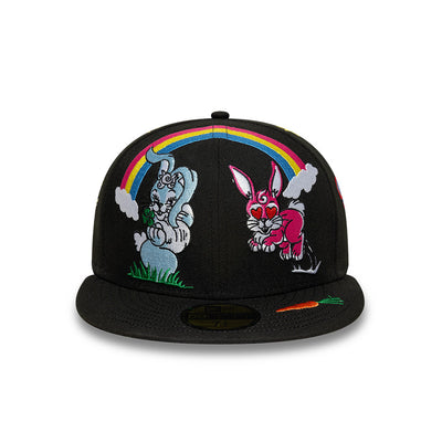 NEW ERA X KENZO HONG KONG EXCLUSIVE LUKE and K@LI EMBROIDERIES BLACK 59FIFTY CAP