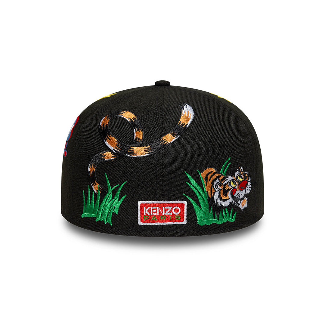 NEW ERA X KENZO HONG KONG EXCLUSIVE LUKE and K@LI EMBROIDERIES BLACK 59FIFTY CAP