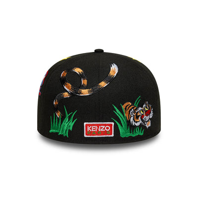 NEW ERA X KENZO HONG KONG EXCLUSIVE LUKE and K@LI EMBROIDERIES BLACK 59FIFTY CAP