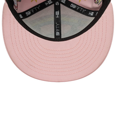 NEW ERA X KENZO HONG KONG EXCLUSIVE LUKE and K@LI EMBROIDERIES PINK 59FIFTY CAP