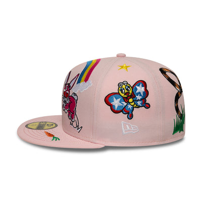 NEW ERA X KENZO HONG KONG EXCLUSIVE LUKE and K@LI EMBROIDERIES PINK 59FIFTY CAP