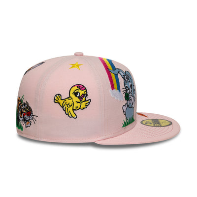 NEW ERA X KENZO HONG KONG EXCLUSIVE LUKE and K@LI EMBROIDERIES PINK 59FIFTY CAP