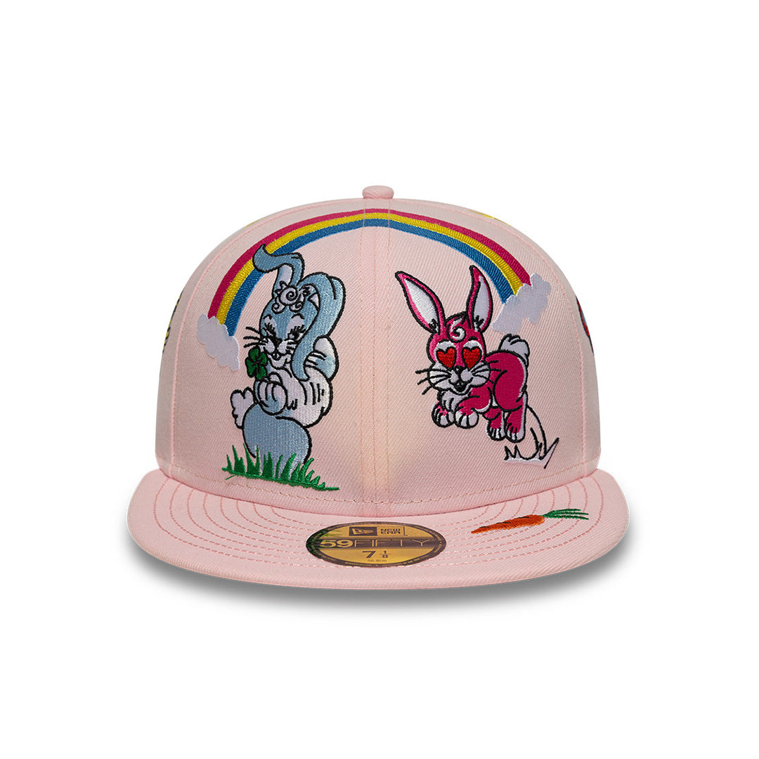 NEW ERA X KENZO HONG KONG EXCLUSIVE LUKE and K@LI EMBROIDERIES PINK 59FIFTY CAP