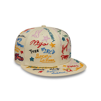 NEW ERA X KENZO HONG KONG EXCLUSIVE NAMES LIGHT CREAM 59FIFTY CAP