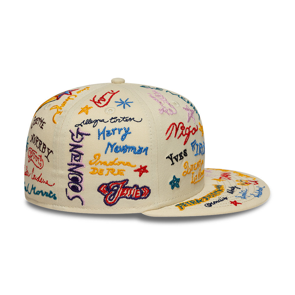 NEW ERA X KENZO HONG KONG EXCLUSIVE NAMES LIGHT CREAM 59FIFTY CAP