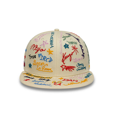 NEW ERA X KENZO HONG KONG EXCLUSIVE NAMES LIGHT CREAM 59FIFTY CAP