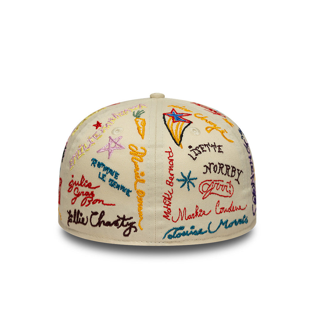 NEW ERA X KENZO HONG KONG EXCLUSIVE NAMES LIGHT CREAM 59FIFTY CAP