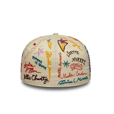 NEW ERA X KENZO HONG KONG EXCLUSIVE NAMES LIGHT CREAM 59FIFTY CAP
