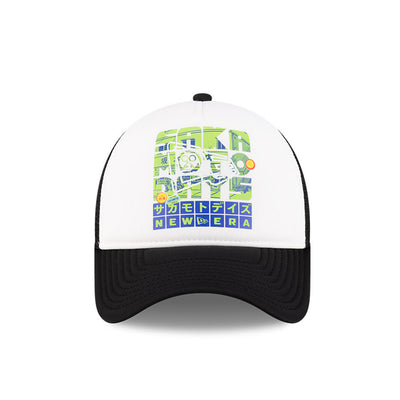 NEW ERA X NETFLIX SAKAMOTO DAYS 2-TONE BLACK VISOR WHITE 9FORTY AF TRUCKER CAP