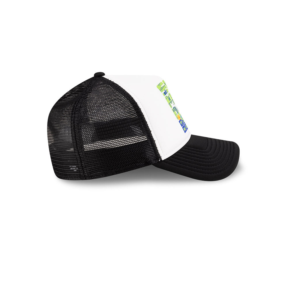 NEW ERA X NETFLIX SAKAMOTO DAYS 2-TONE BLACK VISOR WHITE 9FORTY AF TRUCKER CAP