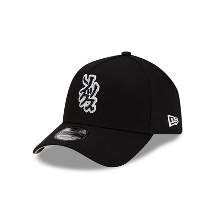 NEW ERA X HYPERFLY KATAKANA X MLB CHICAGO WHITE SOX BLACK 9FORTY AF CAP
