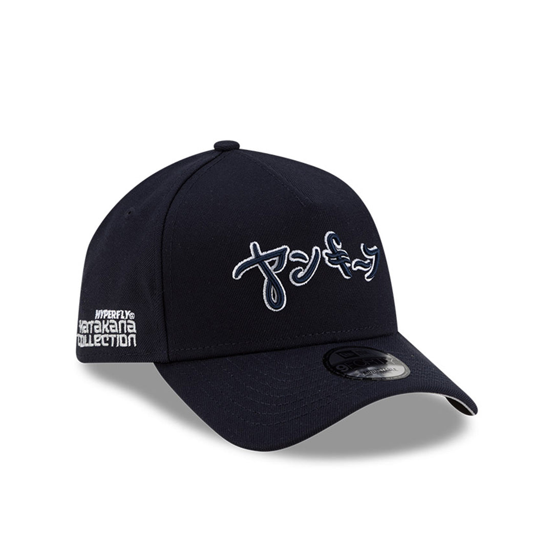 NEW ERA X HYPERFLY KATAKANA X MLB NEW YORK YANKEES NAVY 9FORTY AF CAP