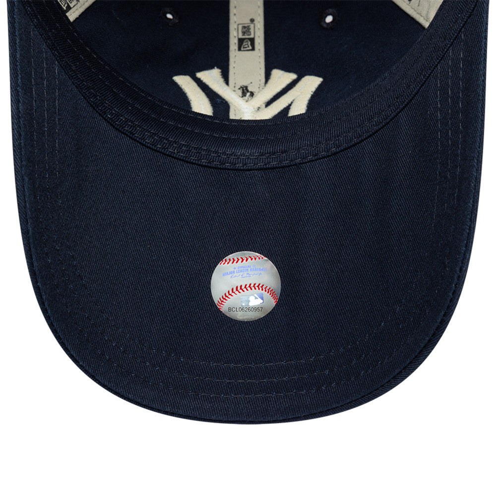 NEW ERA X RALPH LAUREN NEW YORK YANKEES NAVY 9FORTY LONG VISOR CAP