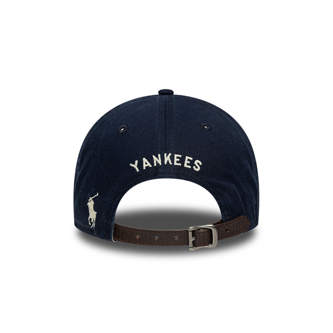 NEW ERA X RALPH LAUREN NEW YORK YANKEES NAVY 9FORTY LONG VISOR CAP
