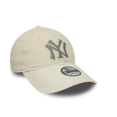 NEW ERA X RALPH LAUREN NEW YORK YANKEES CORDUROY BEIGE 9FORTY LONG VISOR CAP