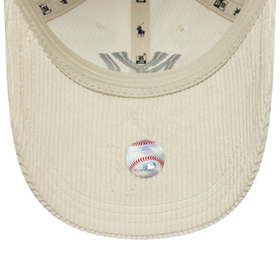 NEW ERA X RALPH LAUREN NEW YORK YANKEES CORDUROY BEIGE 9FORTY LONG VISOR CAP