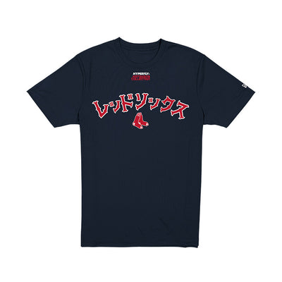NEW ERA X HYPERFLY KATAKANA X MLB BOSTON RED SOX NAVY SHORT SLEEVE T-SHIRT