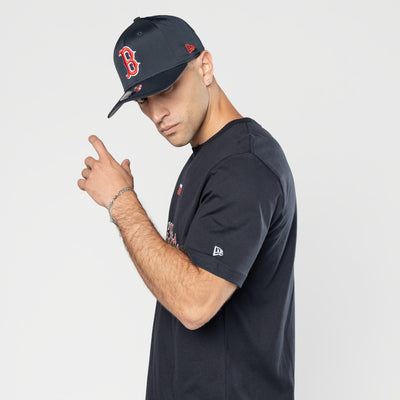 NEW ERA X HYPERFLY KATAKANA X MLB BOSTON RED SOX NAVY SHORT SLEEVE T-SHIRT