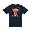 NEW ERA X HYPERFLY KATAKANA X MLB DETROIT TIGERS NAVY SHORT SLEEVE T-SHIRT