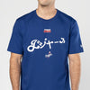 NEW ERA X HYPERFLY KATAKANA X MLB LOS ANGELES DODGERS DARK BLUE SHORT SLEEVE T-SHIRT