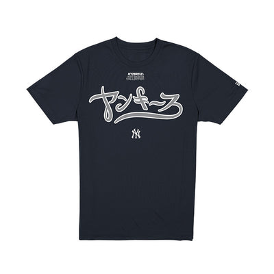 NEW ERA X HYPERFLY KATAKANA X MLB NEW YORK YANKEES NAVY SHORT SLEEVE T-SHIRT