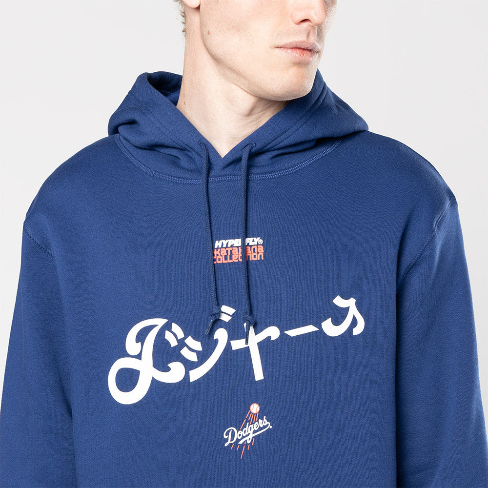 NEW ERA X HYPERFLY KATAKANA X MLB LOS ANGELES DODGERS BLUE HOODIE