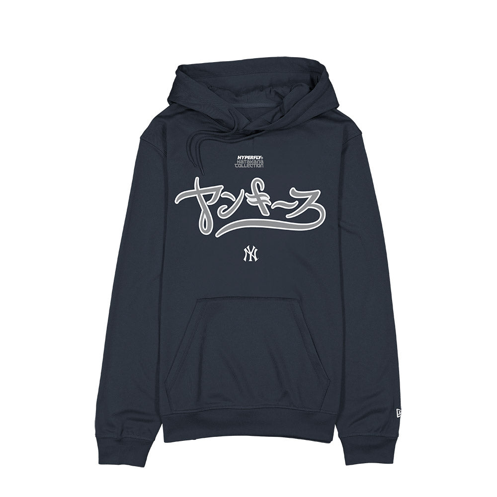NEW ERA X HYPERFLY KATAKANA X MLB NEW YORK YANKEES NAVY HOODIE