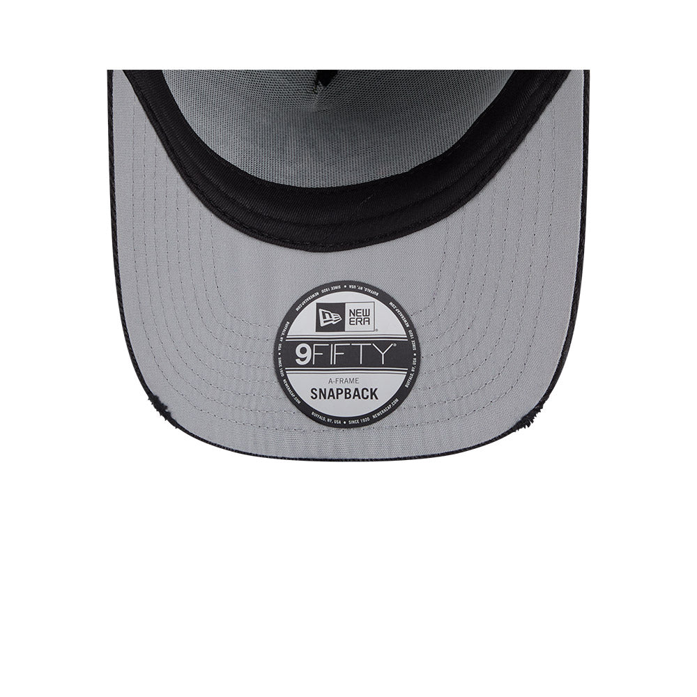 NEW ERA X POWERPUFF GIRLS BUTTERCUP DISTRESSED 2-TONE BLACK VISOR WASHED GREEN 9FIFTY AF PRE-CURVED CAP